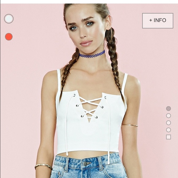 Lace up cropped cami ✨