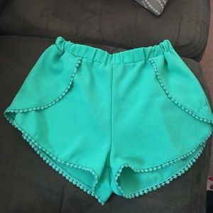Teal shorts
