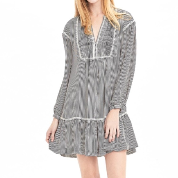 Stripe Drop-waist Shirt dress🛍