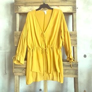 Mustard cinched tunic size 14 from H&M