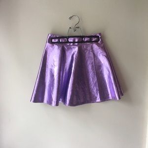 Nasty Gal purple hologram skirt