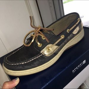 Sperrys Navy Blue with Gold!