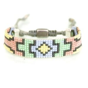 Hand loomed Japanese Miyuki bead bracelet (washed)