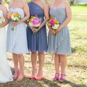 Pewter One Shoulder Dress