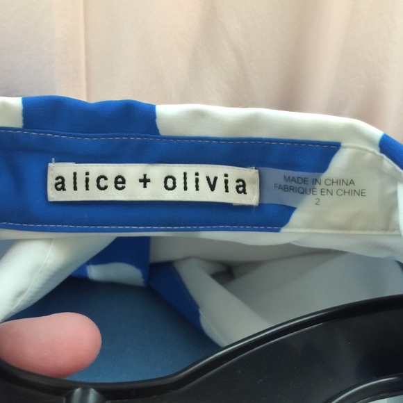 Alice and Olivia Blue and White Dress - Picture 4 of 4