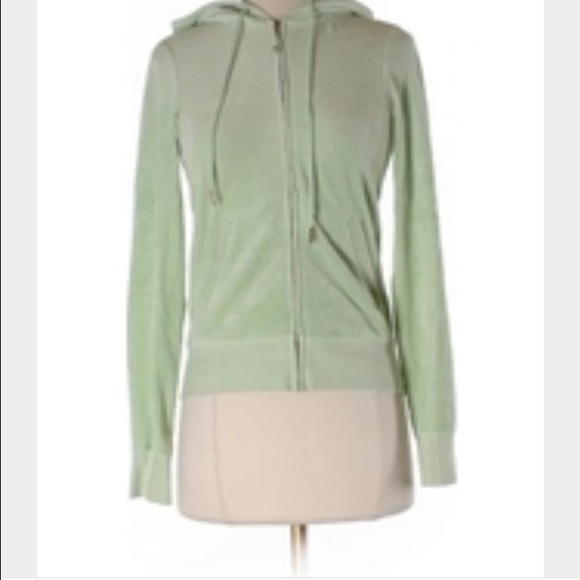 Juicy couture green zip up hoodie