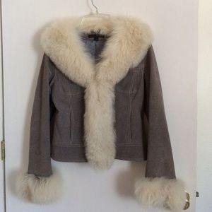 Vintage: Fur Lined Suede Jacket