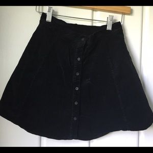 Brandy Melville High Waisted Corduroy Black Skirt
