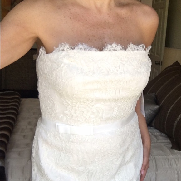 Light ivory lace wedding/special occasion dress - Picture 2 of 4