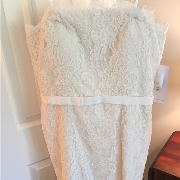 Light ivory lace wedding/special occasion dress - Picture 3 of 4