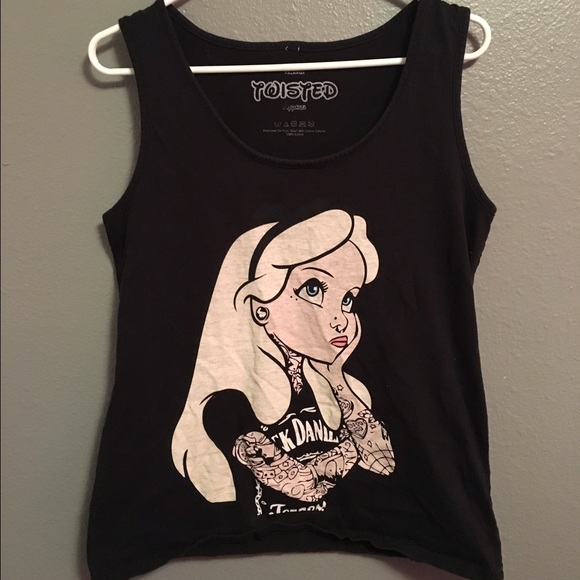 punk Alice in Wonderland tank top