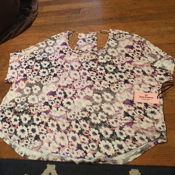 NWT Shimmery JUICY COUTURE Top w/ T back