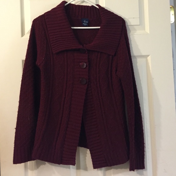 Dark Red Cardigan