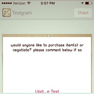 Would anyone like to purchase item(s)?