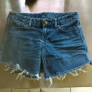 Homemade distressed shorts