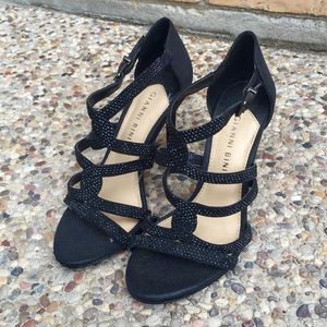 Gianni Bini Black Strappy Heels