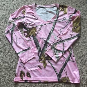 Pink camouflage long sleeve tee