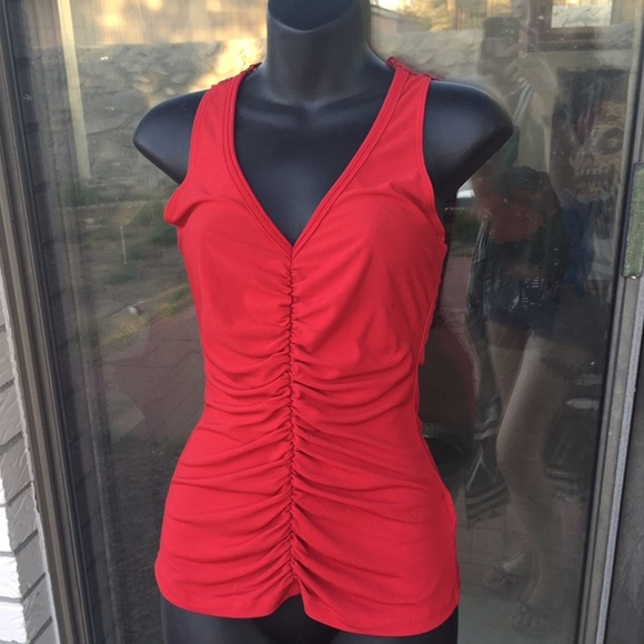 Red Tank W/Lace Back BUNDLE 3 ITEMS GET 30% OFF!