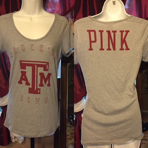 Pink: gray Texas A&M tee
