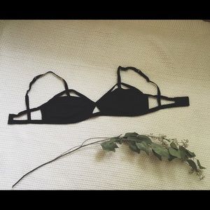 Silence + Noise Black Geometric Bralette