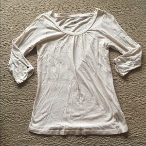 Cream 3/4 length tee