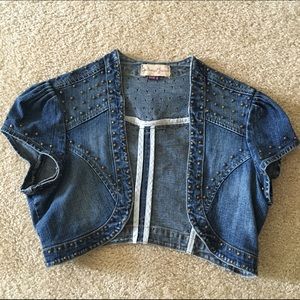 LIKE NEW. Short crop denim bolero