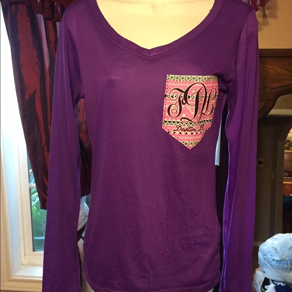 Purple long sleeve shirt