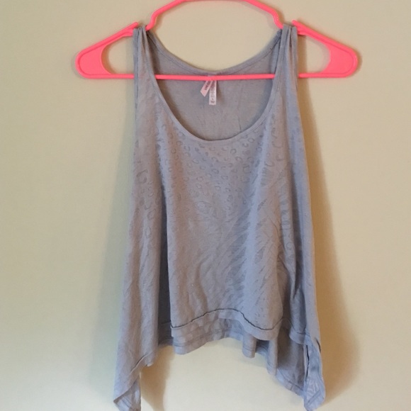 Grey printed crop top