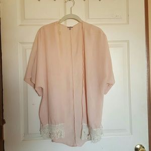 Light Pink Short Sleeve Kimono