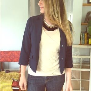3/4 sleeve blue blazer from forever 21