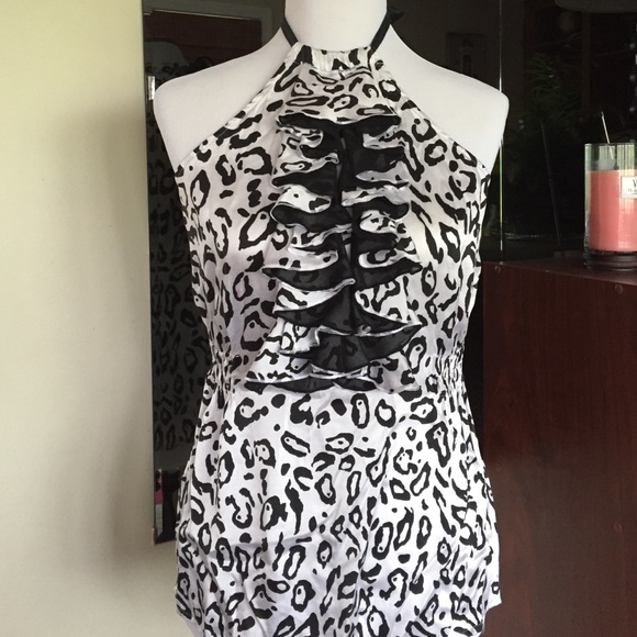 Leopard Bebe top - Picture 1 of 2