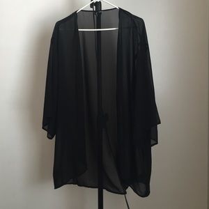 Black Sheer Kimono