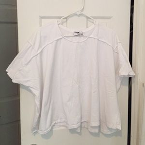 Zara white flowy t shirt