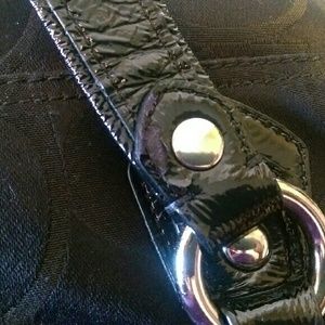 Black Coach Poppy Tote