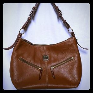 Dooney & Bourke Brown leather hobo bag