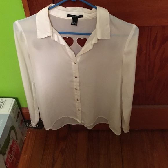 Ivory button down blouse