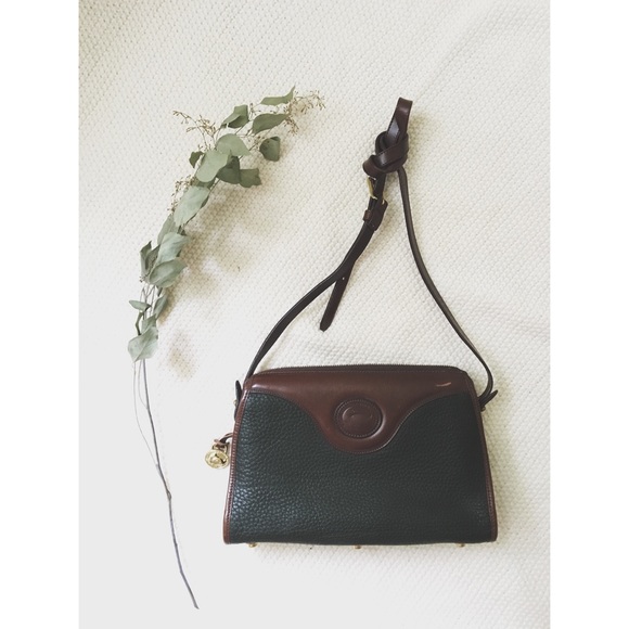 Dooney & Bourke Vintage Hunter Green&Mahogany Bag