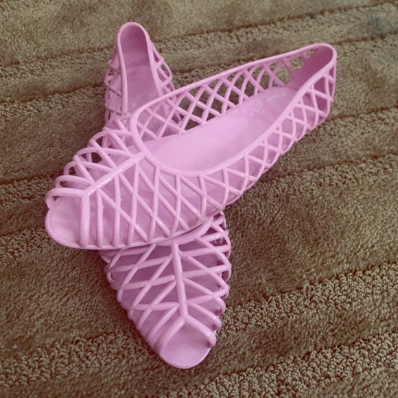 American apparel jelly flats