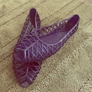American apparel jelly flats