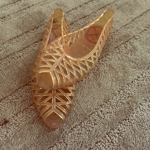 American apparel jelly flats