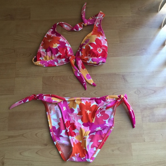 2 piece swim suits in floral prints