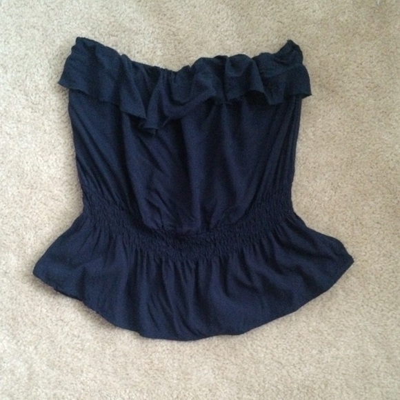 Dark blue tube top
