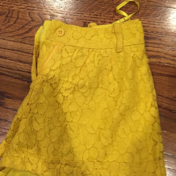 yellow floral shorts