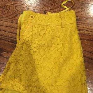 yellow floral shorts