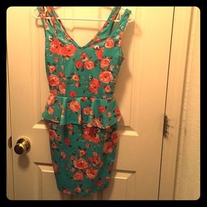 Floral peplum dress