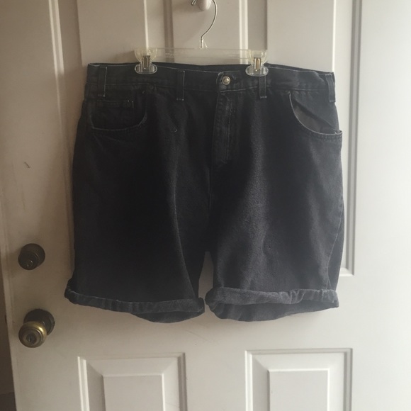 vintage 80's black high waisted shorts