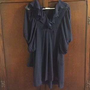 Navy blue sheer dress (or tunic!) with slip