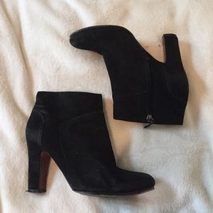 Suede heeled booties