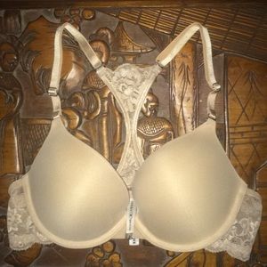New Beautiful Nude Lace Crossback Lucky Brand Bra.
