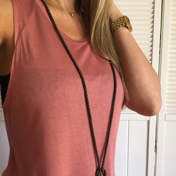 SOLD OUT•Dusty Rose Loose Tank - Picture 2 of 4
